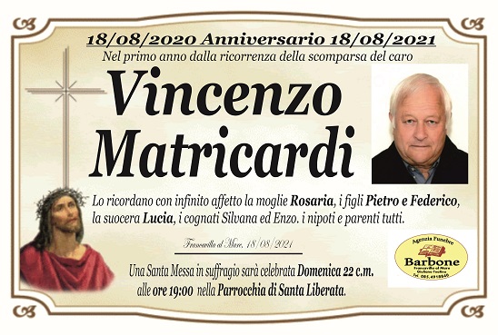 ANNIVERSARIO VINCENZO MATRICARDI